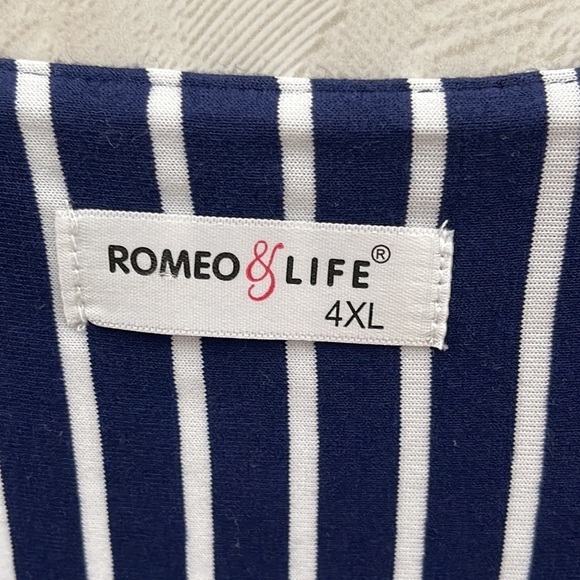 ❤️ ROMEO & LIFE Striped Dress Size 4XL - Picture 4 of 4